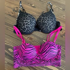 34B • Animal Print bra bundle